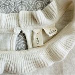 Anthropologie MOTH  Ivory Cream Ruffle Sweater Blouse with Sheer Sleeves Size M Photo 5