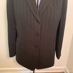 Kasper 3 Button Blazer Black White Stripes Photo 2