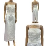 Gloria Vanderbilt Vintage  Formal Wedding Gown Creamy White Lace Overlay Bodice 8 Photo 1