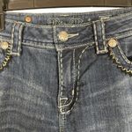 Miss Me Buckle Exclusive Blue Size 29 Easy Boot Jeans Embroidered Distressed Photo 6