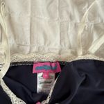 Edikted  Navy Blue Lace Bow Top Photo 2