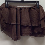 Zuliana Size Small Brown Ruffle Side Tie Skirt. Made in USA. New With Tags Photo 0