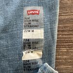Levi's NWT 724 Jeans Women's 22W Distressed Denim High-Rise Slim Straight Photo 3
