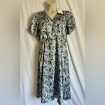 Downeast Women's Celia Floral Dress - Blue, Purple, and Green Photo 1