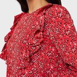 Topshop ✨SALE Ruffle Red Detail Dress US 4 NWT Photo 1