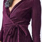 Topshop  Ribbed Wine Wrap Dress Long Sleeves Photo 2