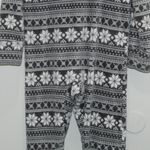 Sleepytime PJs‎ Snowflake Onsie Pajamas Size Small Gray Photo 7
