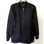 Bernardo Black Bomber Water Resistant Full Zip Ribbed Trim Relaxed Fit Jacket L Photo 9