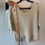 Allen B by Allen Schwartz gold sequin hi low‎ sweater size L Size L Photo 6
