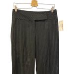 Sunny Leigh  Women's Size 8 Black Pinstripe Pants Flared Metallic Detail Photo 1