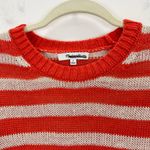 Madewell Linen Drop Shoulder Sweater Bright Flame Striped Nautical Small Photo 8
