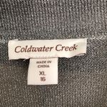 Coldwater Creek  Metallic Gray Cowl Neck Sweater. Size XL Photo 1