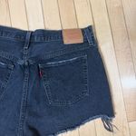 Levi's  PREMIUM Black Denim Jean Shorts Size 33 Button Fly Photo 7