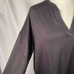 Lou & grey SignatureSoft Black Split Neck Tunic Top Size Small New Luxury Photo 3