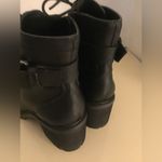 Zodiac  women Gemme black leather combat boots US 9 Photo 6