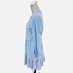 J. Crew Striped mini blue and white l dress with ruffle trim size 8 Photo 2