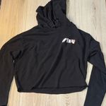 PINK - Victoria's Secret  Black white crop cropped Hoodie hooded sweatshirt Photo 0