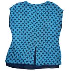 CAbi | Pacific Blue Diamond Print Peplum Style Foulard Top - Style No. 3274 Photo 3