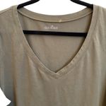 Caslon π« 3/4 Sleeve Stretch Cotton V-Neck, Long Tee, Olive Green, Plus-Size 2X Photo 2