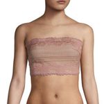 Free People Bandeau Lace Bralette NWT in Vintage Rose Pink, Size Medium Photo 0