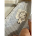Zyga juliette white blue linen striped v‎ neck sleeveless dress size Small Photo 4