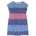 Talbots  Blue/Pink Coastal Allover Seashell Print 100% Cotton Sheath Dress Photo 1