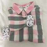 Lucky Brand Pink Buffalo Check Flannel Shirt MEDIUM NWOT Photo 0