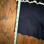 Milly  Navy Blue White Stripe Sweater Accent Button Shoulders Size Small 1622 Photo 8