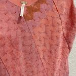 Free People Coral Pink Purple Multi-Color Lace Fit & Flare Dress Medium Tank Top Photo 4
