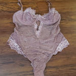 PINK - Victoria's Secret Victorias Secret Rose Pink Feminine Coquette Girl Lace Fairy Teddy Size Medium Photo 0