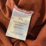 Apraw Burnt Orange Short Sleeve Button Up Summer Casual Plus Size XXL Womens Photo 3