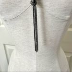 BlackĀ silver chain long necklace with rhinestoneāballs Photo 7