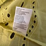 Anthropologie Maeve yellow eyelet lace open front cardigan Photo 7