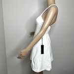 Lulus  White High Neck Strappy Open Back Skater Dress Photo 1
