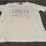 SheIn  white 'Limited Edition' Rhinestone Tee NWOT Photo 0