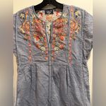 Johnny Was Johnny‎ Was Tikal Poncho Embroidered Blue Dress Size XS Photo 3