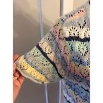 Crazy Horse Short Sleeve Crochet button Front Sweater Size Large L Womens Photo 2