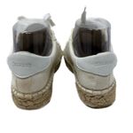 Soludos  White Tan Lace Up Platform Espadrille Sneakers 6 Photo 2