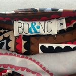 BO & NIC Dress Women’s Size Small Retro Abstract Print Knit Shift Dress Sleeve Red Photo 8