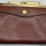 A Very Rare HTF GoldPfeil Vintage West Germany burgundy leather Wallet Gold Photo 0