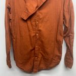 DAS Button Front Long Sleeve Women's Brown Shirt Size Large Breathable Photo 3