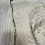 ALC Frank A.L.C. Noa cream ribbed zip up Cardigan sweater Small Photo 1