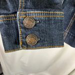 LA Blues Denim Jacket Womens 20W Jean Blazer‎ Button Front Pockets Dark Wash Blue Photo 3