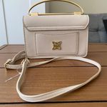 BCBGeneration New BCBG Coco Mini Satchel Faux Leather Crossbody Cream Small Bag $98 Photo 0