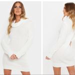 Pretty Little Thing Ivory Roll Neck Fluffy Fisherman Sweater Dress Photo 2