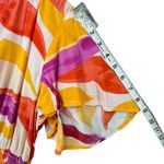 Anthropologie Anthro Abel The Label Dress L Multi Abstract Swish Midi Hi Lo Maximalist Boho Photo 10