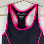 Splash Black and Pink Contrast Trim Stitched One Size Stretch Tank Top Athletic Photo 3