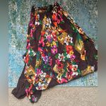 carole little Vintage layered jungle print floral full maxi skirt, size 6 Photo 1