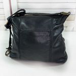 Lucky Brand  Leather Boho Messenger Crossbody Bag Black Photo 4