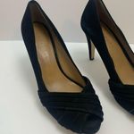 Talbots  Black Suede Open Toe Pumps Photo 5
